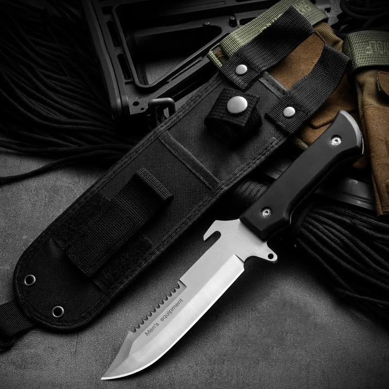 Back Sawtooth 8cr13mov High Hardness Blade Wood Handle Hunting Knife Tactical Survival Knives Military EDC Bushcraft Field Tool
Back Sawtooth 8cr13mov High Hardness Blade Wood Handle Hunting Knife Tactical Survival Knives Military EDC Bushcraft Field Tool