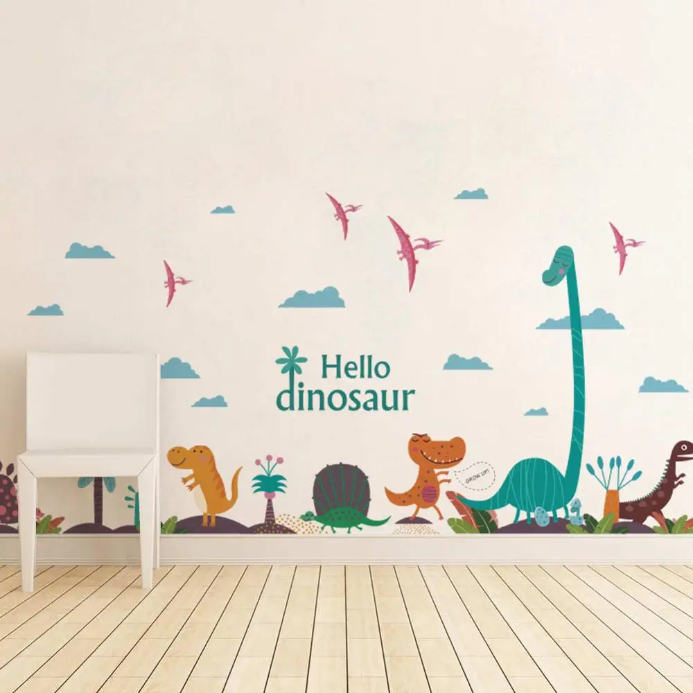 Hello Dinosaur Wall Sticker Dinosaur Park Kids Room Decor Home Mural Children Bedroom Nursery Decoration Self-adhesive Decals
Hello Dinosaur Wall Sticker Dinosaur Park Kids Room Decor Home Mural Children Bedroom Nursery Decoration Self-adhesive Decals