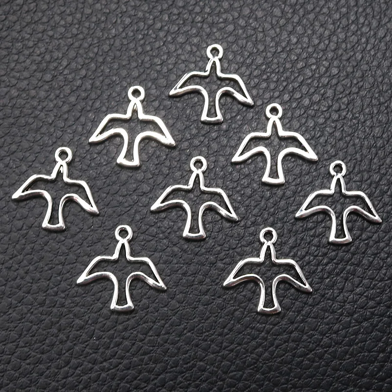 50pcs/lot Silver Plated Swallow Charm Metal Pendants Necklaces Bracelets DIY Charms for Jewelry Making Accessories 18*18mm P417
50pcs/lot Silver Plated Swallow Charm Metal Pendants Necklaces Bracelets DIY Charms for Jewelry Making Accessories 18*18mm P417