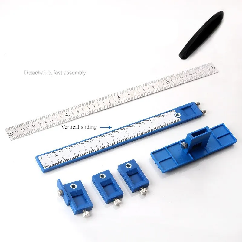 Cabinet Hardware Jig Adjustable Punch Locator Drill Guide Sleeve Woodworking Drilling Dowelling Tool
Cabinet Hardware Jig Adjustable Punch Locator Drill Guide Sleeve Woodworking Drilling Dowelling Tool