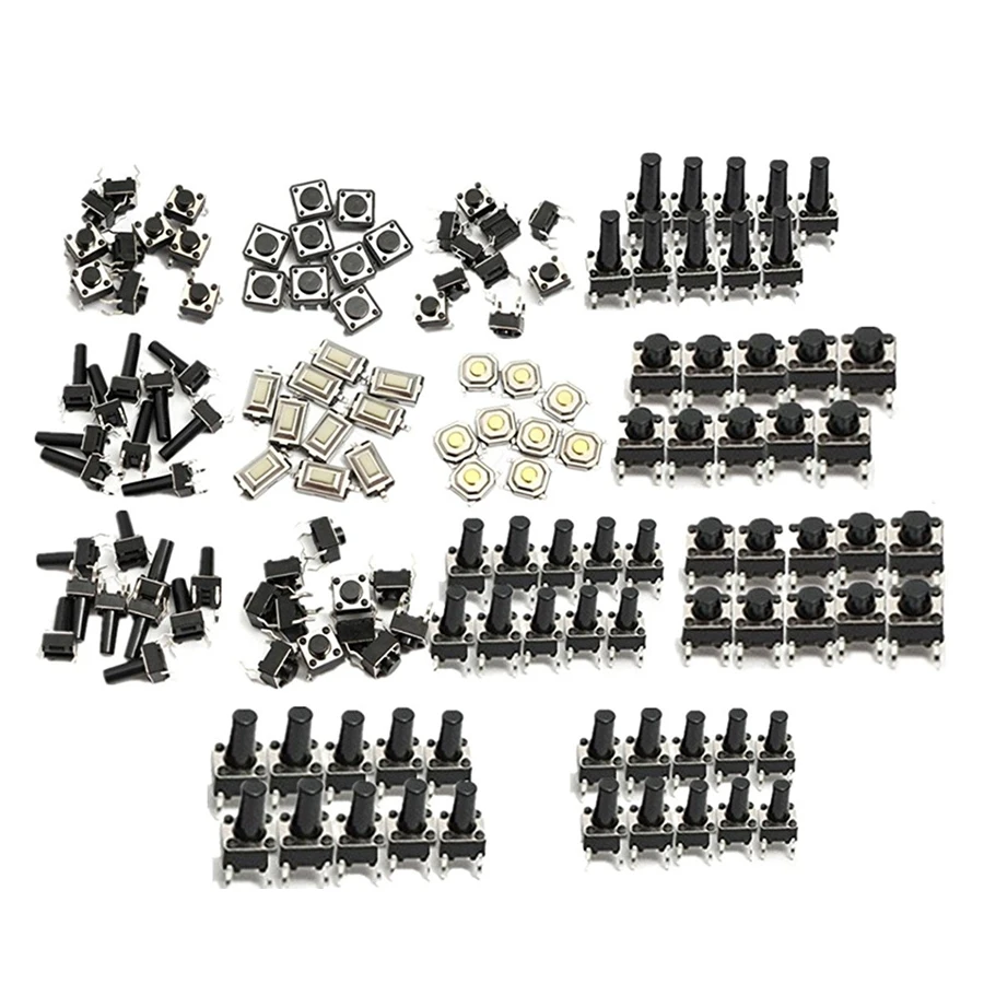 Кнопочный переключатель SMD DIP 3x6 4x4 6x6 12x12 мм, 14 значений, набор переключателей «сделай сам» для ТВ/игрушек/домашнего использования, 140 шт.
Кнопочный переключатель SMD DIP 3x6 4x4 6x6 12x12 мм, 14 значений, набор переключателей «сделай сам» для ТВ/игрушек/домашнего использования, 140 шт.