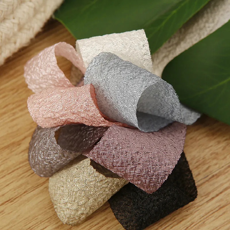 Wrinkle Polyester Chiffon Ribbon Solid Color Gauze For Hair Bow DIY Handmade Materials Hat Garment Packing Riband 40Yard
Wrinkle Polyester Chiffon Ribbon Solid Color Gauze For Hair Bow DIY Handmade Materials Hat Garment Packing Riband 40Yard