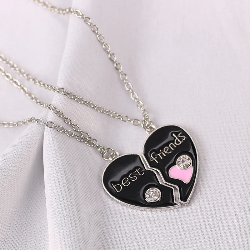 New Simple BBF Best Friend Necklace Lady Black Heart Shaped Inlaid Rhinestone Pendant Alloy Friendship Fashion Jewelry Gift
New Simple BBF Best Friend Necklace Lady Black Heart Shaped Inlaid Rhinestone Pendant Alloy Friendship Fashion Jewelry Gift