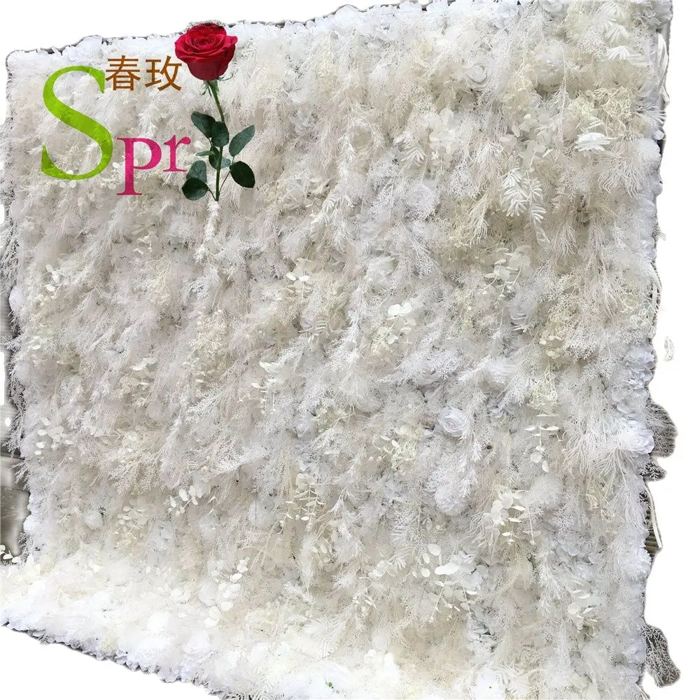 SPR Customizable Artificial white green plant Flower Wall For Wedding Decoration
SPR Customizable Artificial white green plant Flower Wall For Wedding Decoration