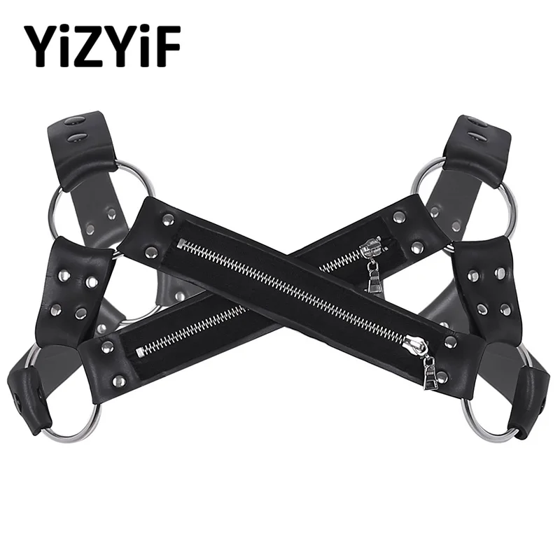 Faux Leather Harness Mens Lingerie Night Clubwear Shoulder Body Chest Muscle Harness Belt Male Costume Straps With Metal O-rings
Faux Leather Harness Mens Lingerie Night Clubwear Shoulder Body Chest Muscle Harness Belt Male Costume Straps With Metal O-rings