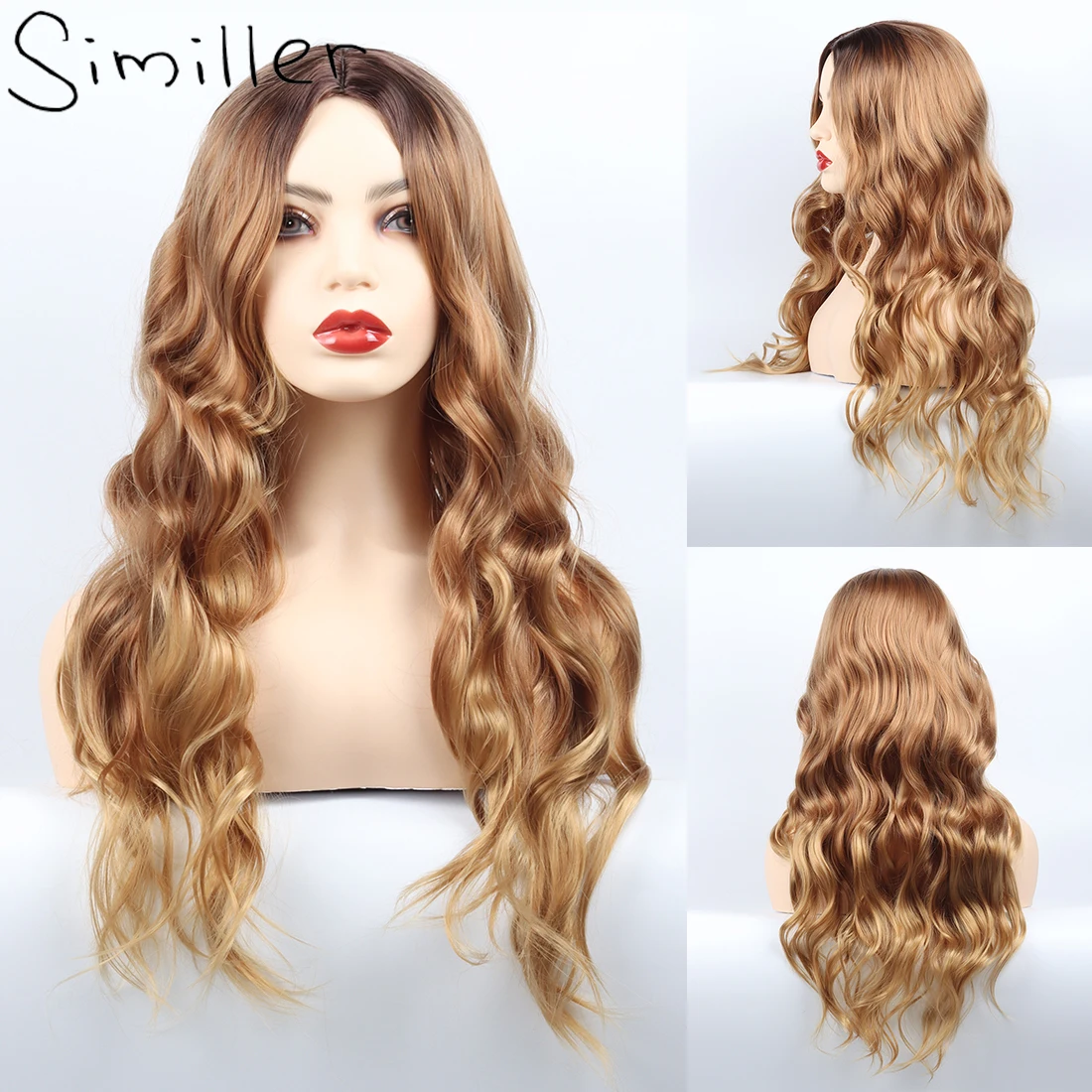 Similler Women Synthetic Cosplay Wigs Ombre Central Part Long Soft Wavy Hair Replacement Wigs Dark Root Heat Resistance
Similler Women Synthetic Cosplay Wigs Ombre Central Part Long Soft Wavy Hair Replacement Wigs Dark Root Heat Resistance