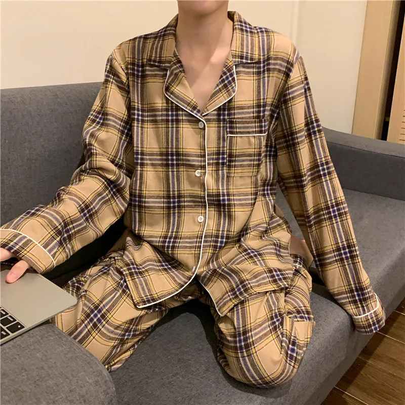 Plaid Pajamas Set Women Sweet Princess Cute Cotton Pyjamas Sexy Lace Full Sleeve Autumn 2Piece/Set Home Sleepwear underwear
Plaid Pajamas Set Women Sweet Princess Cute Cotton Pyjamas Sexy Lace Full Sleeve Autumn 2Piece/Set Home Sleepwear underwear