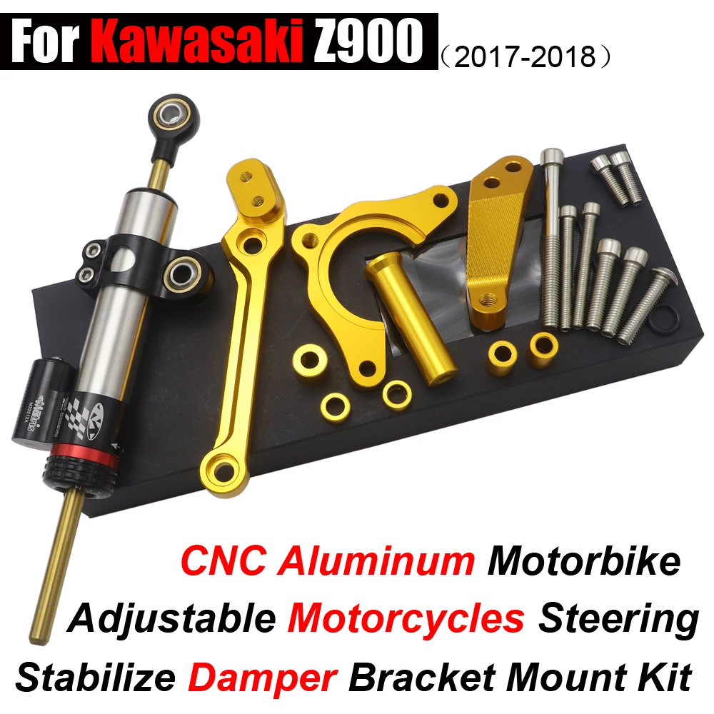Z900 2017 - 2022 CNC Aluminum Motorbike Adjustable Motorcycles Steering Stabilize Damper Bracket Mount Kit FOR KAWASAKI Z 900
Z900 2017 - 2022 CNC Aluminum Motorbike Adjustable Motorcycles Steering Stabilize Damper Bracket Mount Kit FOR KAWASAKI Z 900