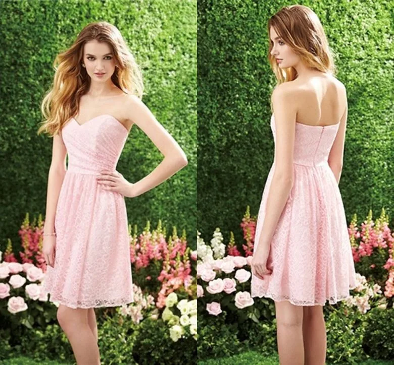 Free shipping Sexy sweetheart high quality knee length pink lace bridesmaid dresses 2015 new party prom gown vestidos para festa
Free shipping Sexy sweetheart high quality knee length pink lace bridesmaid dresses 2015 new party prom gown vestidos para festa