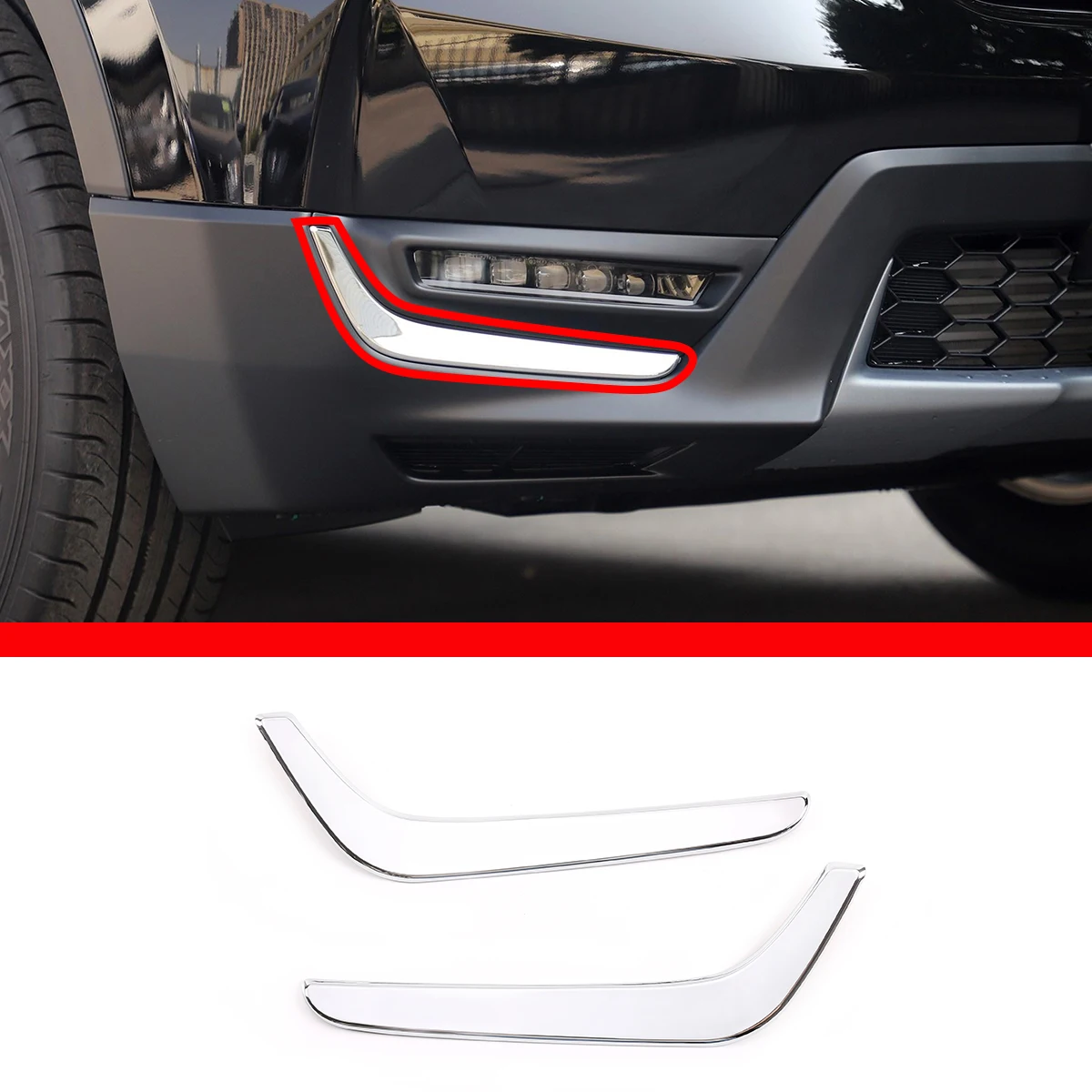 For 2017-2019 Honda CR-V ABS front fog lamp trim strip car exterior decoration accessories
For 2017-2019 Honda CR-V ABS front fog lamp trim strip car exterior decoration accessories