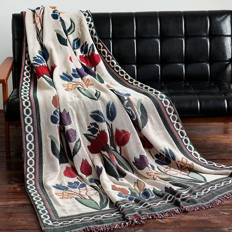 Tulip Design Blanket Vintage Throw Multifunction Sofa Covers Slipcover High Quality Europe Style Stitching Travel Plane Blanket
Tulip Design Blanket Vintage Throw Multifunction Sofa Covers Slipcover High Quality Europe Style Stitching Travel Plane Blanket