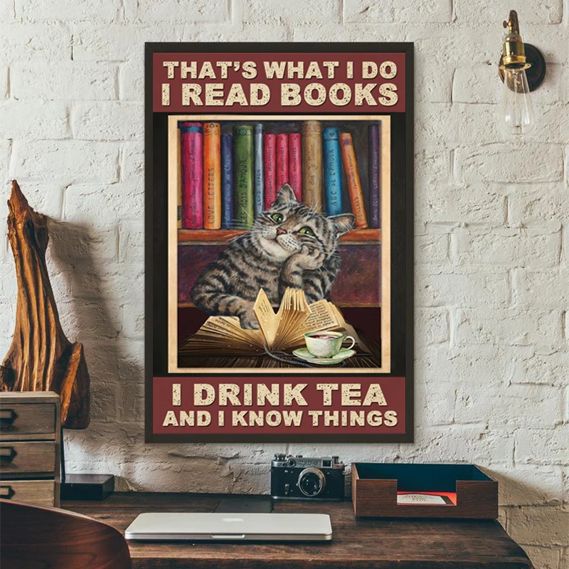 Cat Reading Book Funny Poster Vintage Prints Reading Room Library Wall Decor Librarian Bookworm Gifts Girls Room Canvas Painting
Cat Reading Book Funny Poster Vintage Prints Reading Room Library Wall Decor Librarian Bookworm Gifts Girls Room Canvas Painting