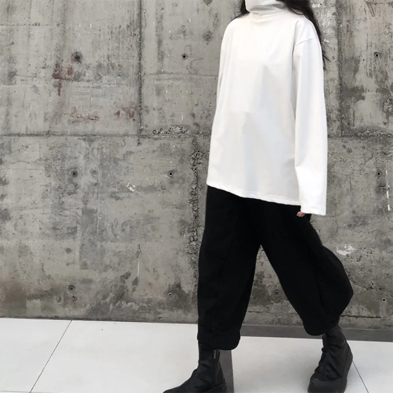 Autumn and winter ladies new high collar contracted foundation thickening solid loose fashion long sleeve T-shirt
Autumn and winter ladies new high collar contracted foundation thickening solid loose fashion long sleeve T-shirt