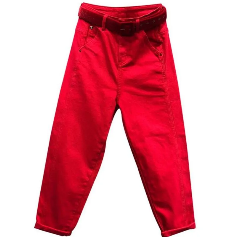 Spring Autumn fashion red loose jeans women casual harem ankle length pants Denim Pants s896
Spring Autumn fashion red loose jeans women casual harem ankle length pants Denim Pants s896