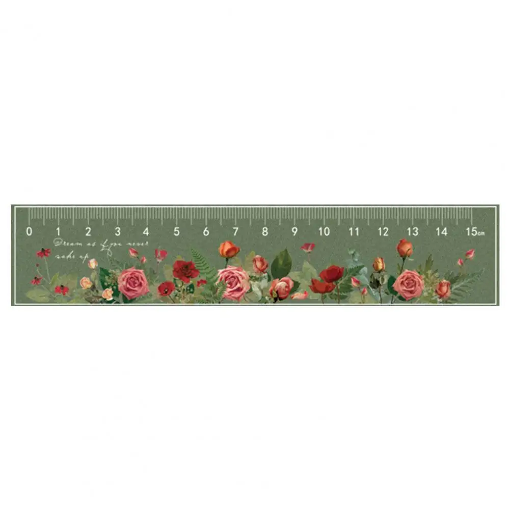 Straight Ruler Flower Pattern Double-duty Acrylic Student OMulti-purpose Measuring Straight Ruler
Straight Ruler Flower Pattern Double-duty Acrylic Student OMulti-purpose Measuring Straight Ruler