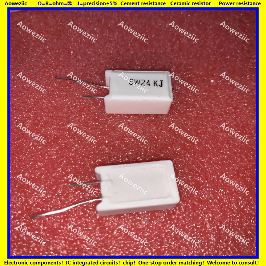 10Pcs RX27-5 Vertical Cement Resistance 5W 24K ohm 24KR 24KRJ 5W24KJ 24000R 24000ohm 5W24K Ceramic Resistance precision 5%
10Pcs RX27-5 Vertical Cement Resistance 5W 24K ohm 24KR 24KRJ 5W24KJ 24000R 24000ohm 5W24K Ceramic Resistance precision 5%