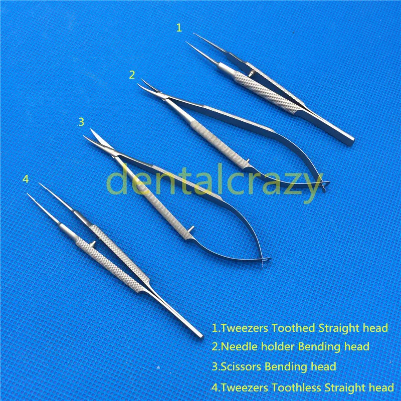 Stainless steel surgical tools 14cm scissors+Needle holders +tweezers Stainless steel ophthalmic microsurgical instruments
Stainless steel surgical tools 14cm scissors+Needle holders +tweezers Stainless steel ophthalmic microsurgical instruments