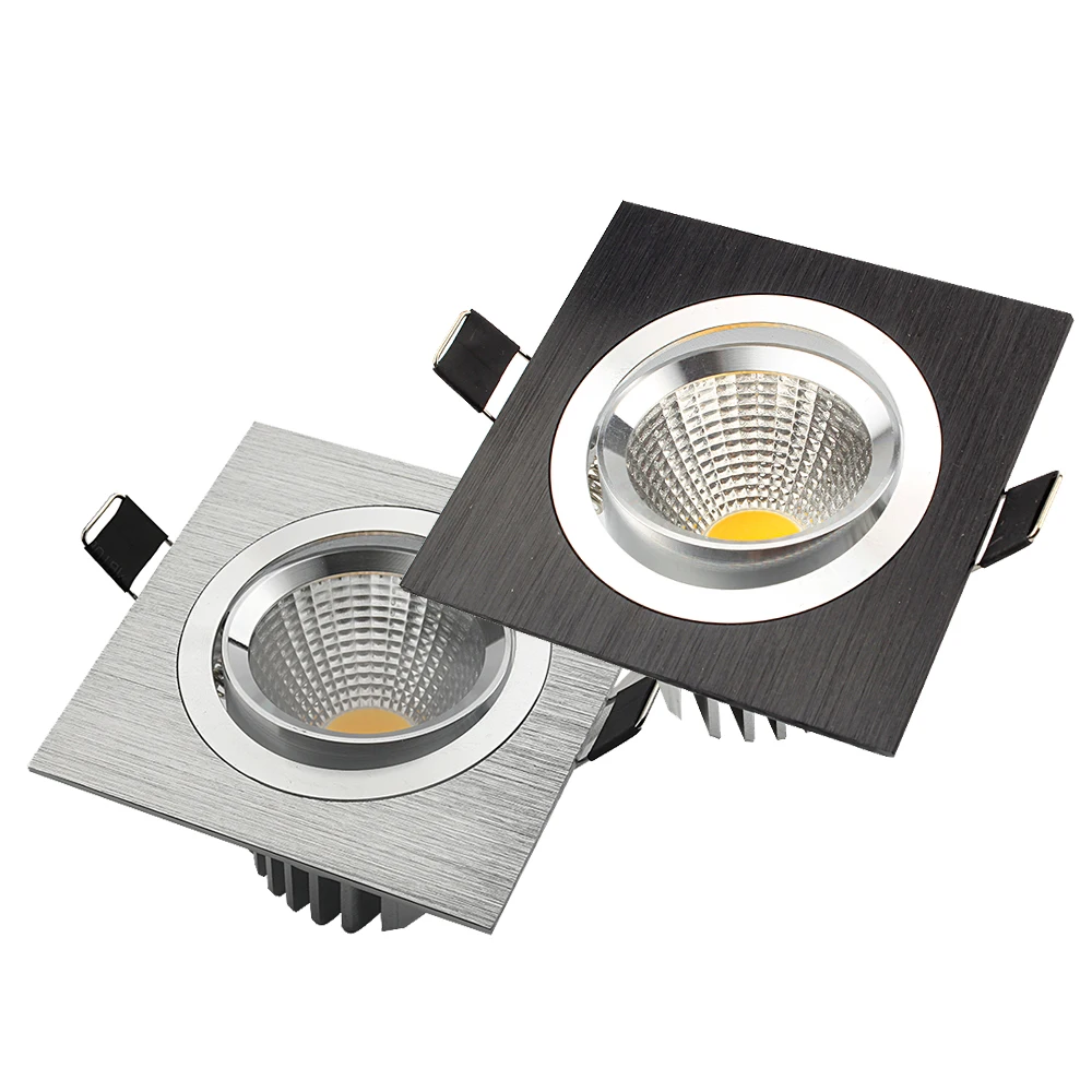 Square Bright Recessed LED Dimmable Downlight COB 7W 9W 12W Spot Light Decoration Ceiling Lamp AC 110V 220V
Square Bright Recessed LED Dimmable Downlight COB 7W 9W 12W Spot Light Decoration Ceiling Lamp AC 110V 220V