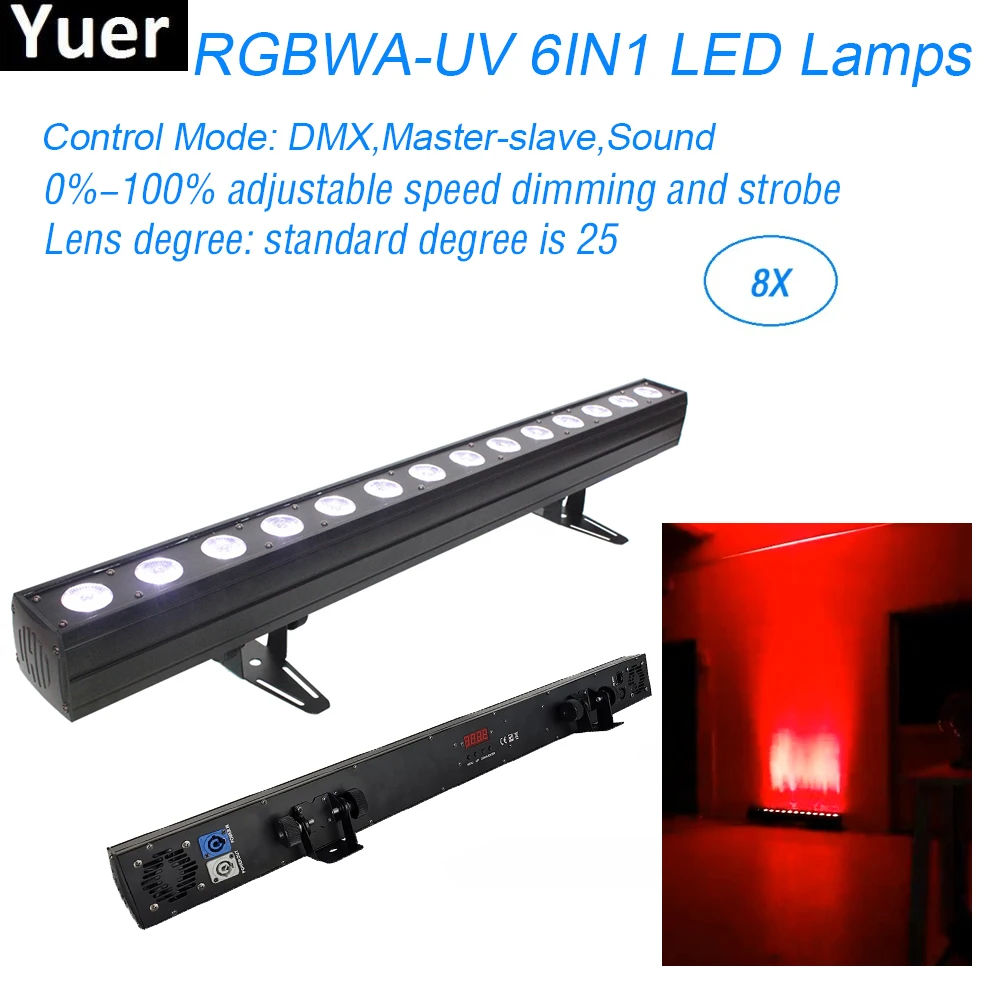 8Pcs/Lot 14X12W RGBWA-UV 6IN1 LED Wash Wall Light Stage Effect LightsDJ Disco Lamps Music Colours Lighting Party Stage Lamp New
8Pcs/Lot 14X12W RGBWA-UV 6IN1 LED Wash Wall Light Stage Effect LightsDJ Disco Lamps Music Colours Lighting Party Stage Lamp New
