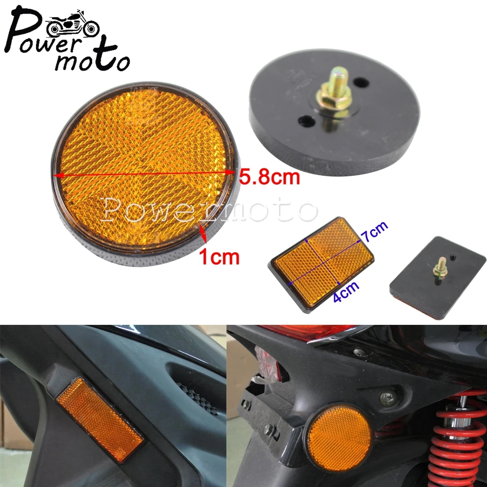 Universal Round Safety Warning Reflectors Bolt Reflective Plate Sticker For Harley Chopper Cafe Racer BMW ATV Dirt Bike Trailers
Universal Round Safety Warning Reflectors Bolt Reflective Plate Sticker For Harley Chopper Cafe Racer BMW ATV Dirt Bike Trailers