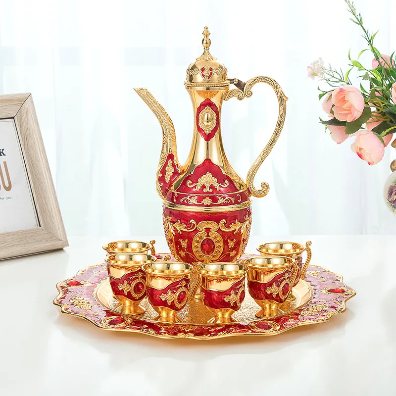 Wine Set Liquor Tray Gift Gift Box Luxury Court High-End European-Style Antique Generation Zinc Wine Jug Wine Glass
Wine Set Liquor Tray Gift Gift Box Luxury Court High-End European-Style Antique Generation Zinc Wine Jug Wine Glass