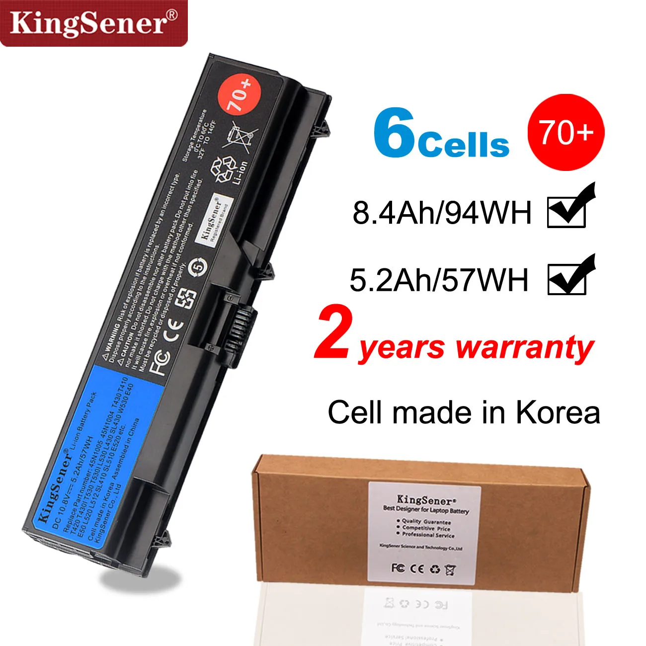 KingSener Korea Cell Battery for Lenovo ThinkPad T430 T430I T530 T530I W530 SL430 SL530 L430 L530 45N1104 45N1105 45N1013
KingSener Korea Cell Battery for Lenovo ThinkPad T430 T430I T530 T530I W530 SL430 SL530 L430 L530 45N1104 45N1105 45N1013