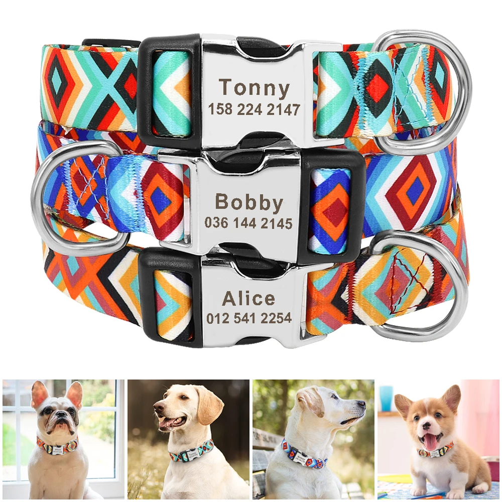 Personalized Dog ID Collar Nylon Customized Dogs Collar With Tag Nameplate Free Engraving For Small Medium Large Dogs Pitbull
Personalized Dog ID Collar Nylon Customized Dogs Collar With Tag Nameplate Free Engraving For Small Medium Large Dogs Pitbull