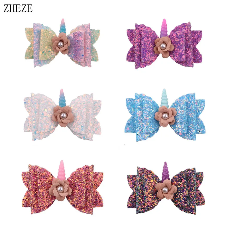 10Pcs/Lot Chic Glitter Sequin Bow Hair Clips Pearls Floral Unicorn Hair Accessories For Children Headwear Girls Sweet Hairpins
10Pcs/Lot Chic Glitter Sequin Bow Hair Clips Pearls Floral Unicorn Hair Accessories For Children Headwear Girls Sweet Hairpins