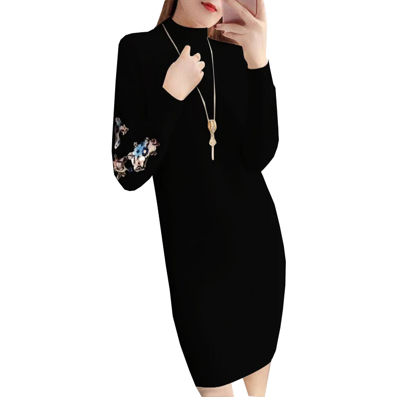 Women's Mink Fleece Sweater Dress, Knitted Pullover, Printed Dresses, Long Sweaters, Fashion Embroidery, Autumn, Winter, New
Women's Mink Fleece Sweater Dress, Knitted Pullover, Printed Dresses, Long Sweaters, Fashion Embroidery, Autumn, Winter, New