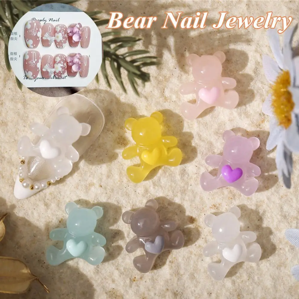 10Pcs Transparent Candy Color Resin Bear Nail Art Jewelry DIY Nail Art Decorations Heart Bear Manicure Tools DIY Craft
10Pcs Transparent Candy Color Resin Bear Nail Art Jewelry DIY Nail Art Decorations Heart Bear Manicure Tools DIY Craft