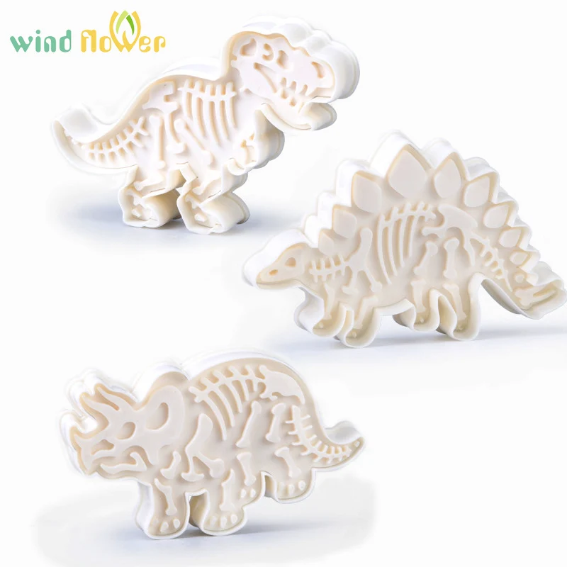 Wind Flower 3 Pcs/Set Fossil Seal And Dinosaur Shape DIY Baking Cookie Cutter Three-Dimensional Cartoon Biscuits Mold
Wind Flower 3 Pcs/Set Fossil Seal And Dinosaur Shape DIY Baking Cookie Cutter Three-Dimensional Cartoon Biscuits Mold