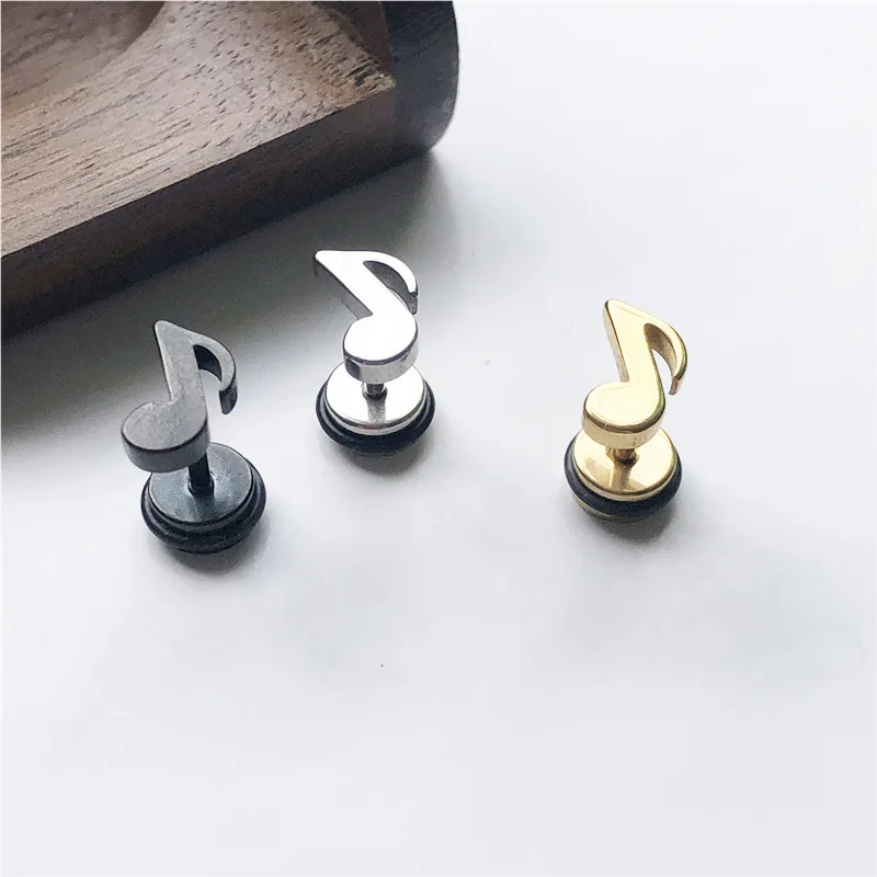 1pc Mini Classic Musical Symbol Earrings Stainless Steel Hip Hop Rock Men's and Women's Earrings Music Party Jewelry Accessories
1pc Mini Classic Musical Symbol Earrings Stainless Steel Hip Hop Rock Men's and Women's Earrings Music Party Jewelry Accessories