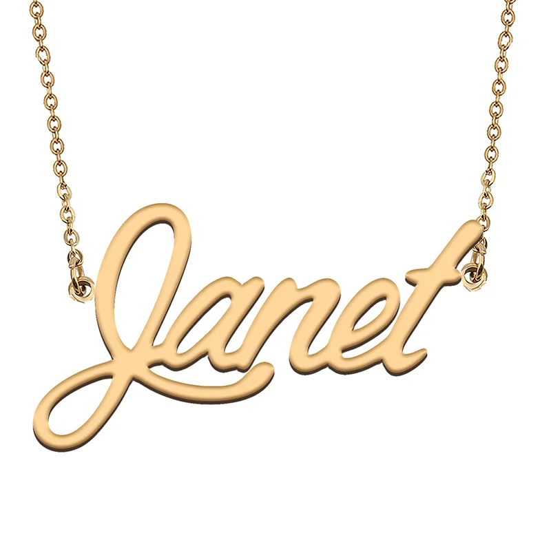 Janet Custom Name Necklace Customized Pendant Choker Personalized Jewelry Gift for Women Girls Friend Christmas Present
Janet Custom Name Necklace Customized Pendant Choker Personalized Jewelry Gift for Women Girls Friend Christmas Present