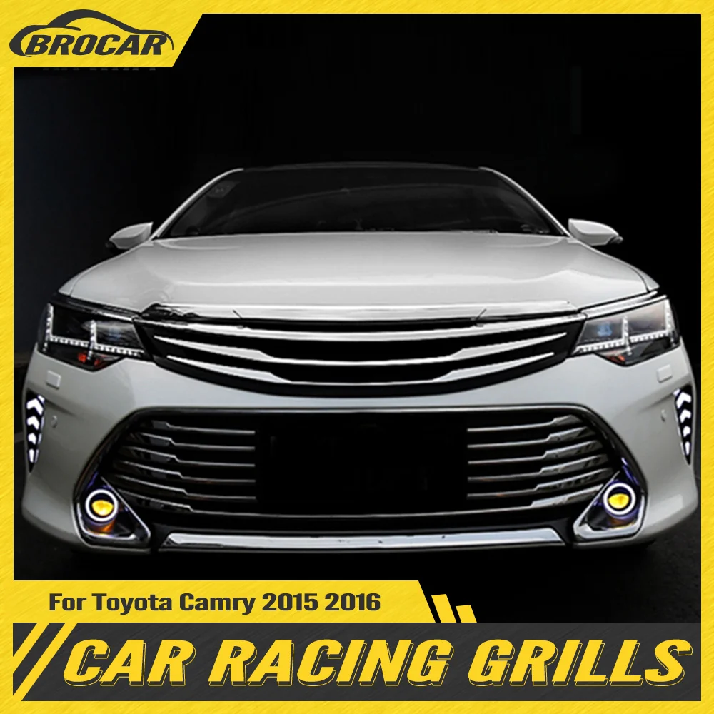 Car Styling For Toyota Camry 2015 2016 ABS Chrome Grille Modify Front Grille Shiny Front Center Mesh Grills Protector Cover 1pcs
Car Styling For Toyota Camry 2015 2016 ABS Chrome Grille Modify Front Grille Shiny Front Center Mesh Grills Protector Cover 1pcs