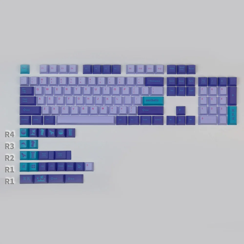 1 Set Vaporwave Keycaps PBTDye Sublimation Key Caps Cherry Profile GMK Keycap With 1.75u 2u Shift 1.5U R1 Supplement
1 Set Vaporwave Keycaps PBTDye Sublimation Key Caps Cherry Profile GMK Keycap With 1.75u 2u Shift 1.5U R1 Supplement