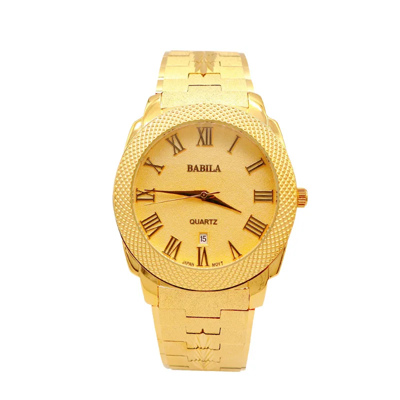 Men's Watch Sand Gold Fashion Big Plate Waterproof with Calendar Roman Dial Japanese Movement Quartz Watch
Men's Watch Sand Gold Fashion Big Plate Waterproof with Calendar Roman Dial Japanese Movement Quartz Watch