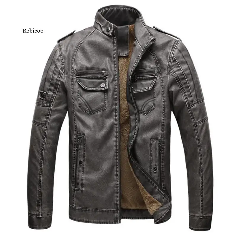 Autumn and Winter Men Leather Jacket Warm Plus Velvet Coat Leisure Men Jacket Motorcycle Windproof Pu Leather
Autumn and Winter Men Leather Jacket Warm Plus Velvet Coat Leisure Men Jacket Motorcycle Windproof Pu Leather