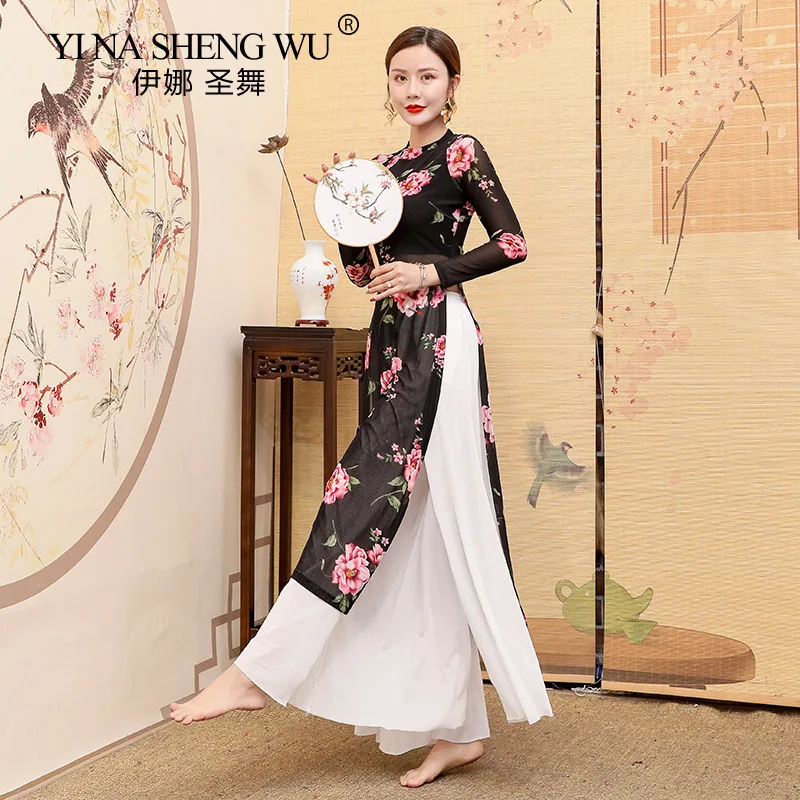 Chinese Style Classical Dance Clothes Hanfu Dance Performance Skirt Slit Modern Dance Performance Cheongsam Practice Clothes New
Chinese Style Classical Dance Clothes Hanfu Dance Performance Skirt Slit Modern Dance Performance Cheongsam Practice Clothes New