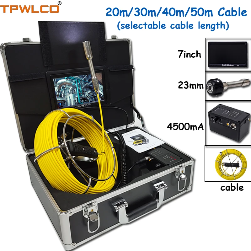 Pipeline Industrial Endoscoep Sewer System With 7inch Monitor 20-50m Cable IP68 Waterproof Diameter 23mm Color Video Camera Head
Pipeline Industrial Endoscoep Sewer System With 7inch Monitor 20-50m Cable IP68 Waterproof Diameter 23mm Color Video Camera Head