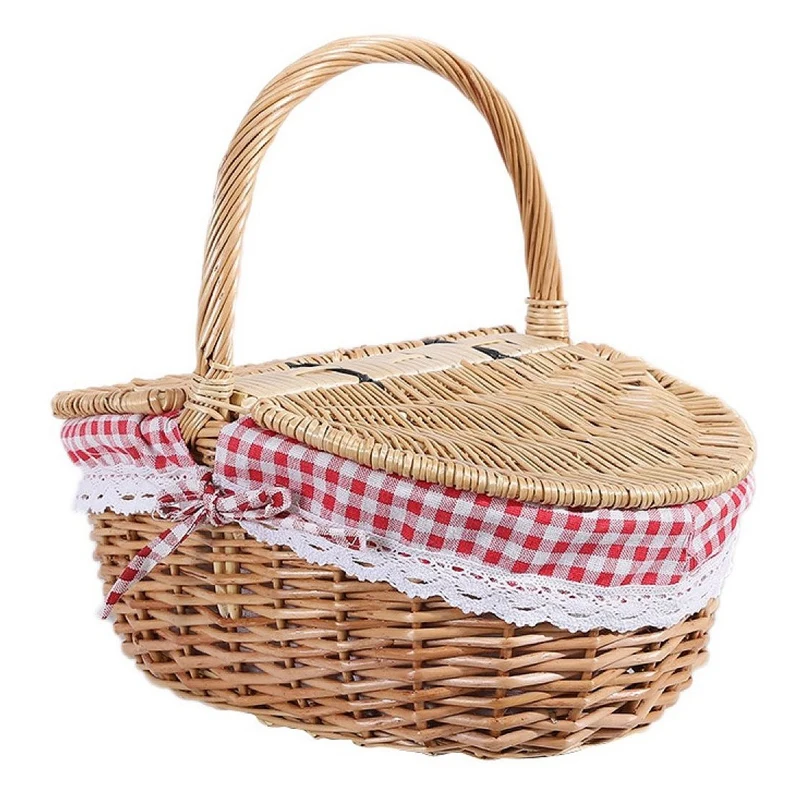 Country Style Wicker Picnic Basket Hamper with Lid and Handle & Liners for Picnics, Parties, Wedding and BBQs Retail
Country Style Wicker Picnic Basket Hamper with Lid and Handle & Liners for Picnics, Parties, Wedding and BBQs Retail