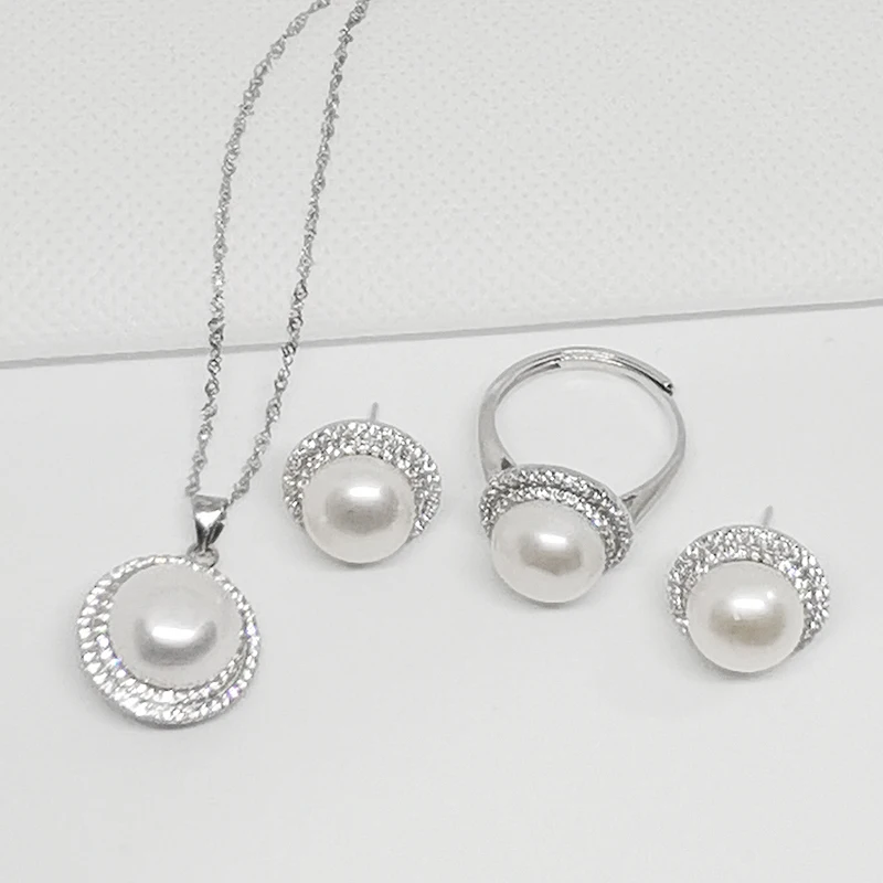 MeiBaPJ New Fashion Real 925 Sterling Silver Wedding Jewelry Set Natural Pearl Pendant Ring and Earrings Fine Sets for Women
MeiBaPJ New Fashion Real 925 Sterling Silver Wedding Jewelry Set Natural Pearl Pendant Ring and Earrings Fine Sets for Women