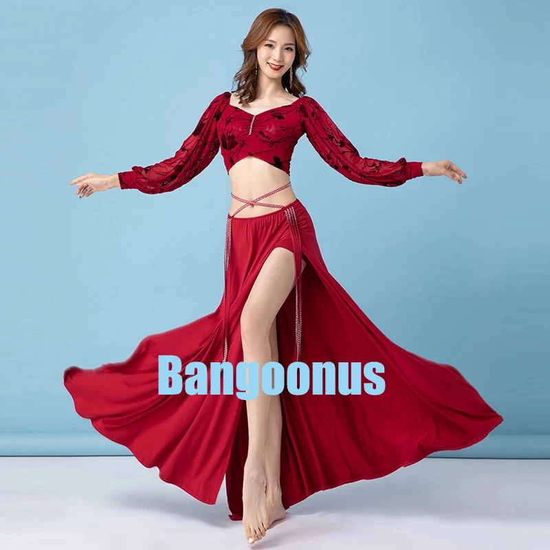 Belly Dance 2021 New Women's Long-sleeved Tops Skirts 2Pcst Set Costume Suits Oriental Dance Group Performance Practice Clothes
Belly Dance 2021 New Women's Long-sleeved Tops Skirts 2Pcst Set Costume Suits Oriental Dance Group Performance Practice Clothes