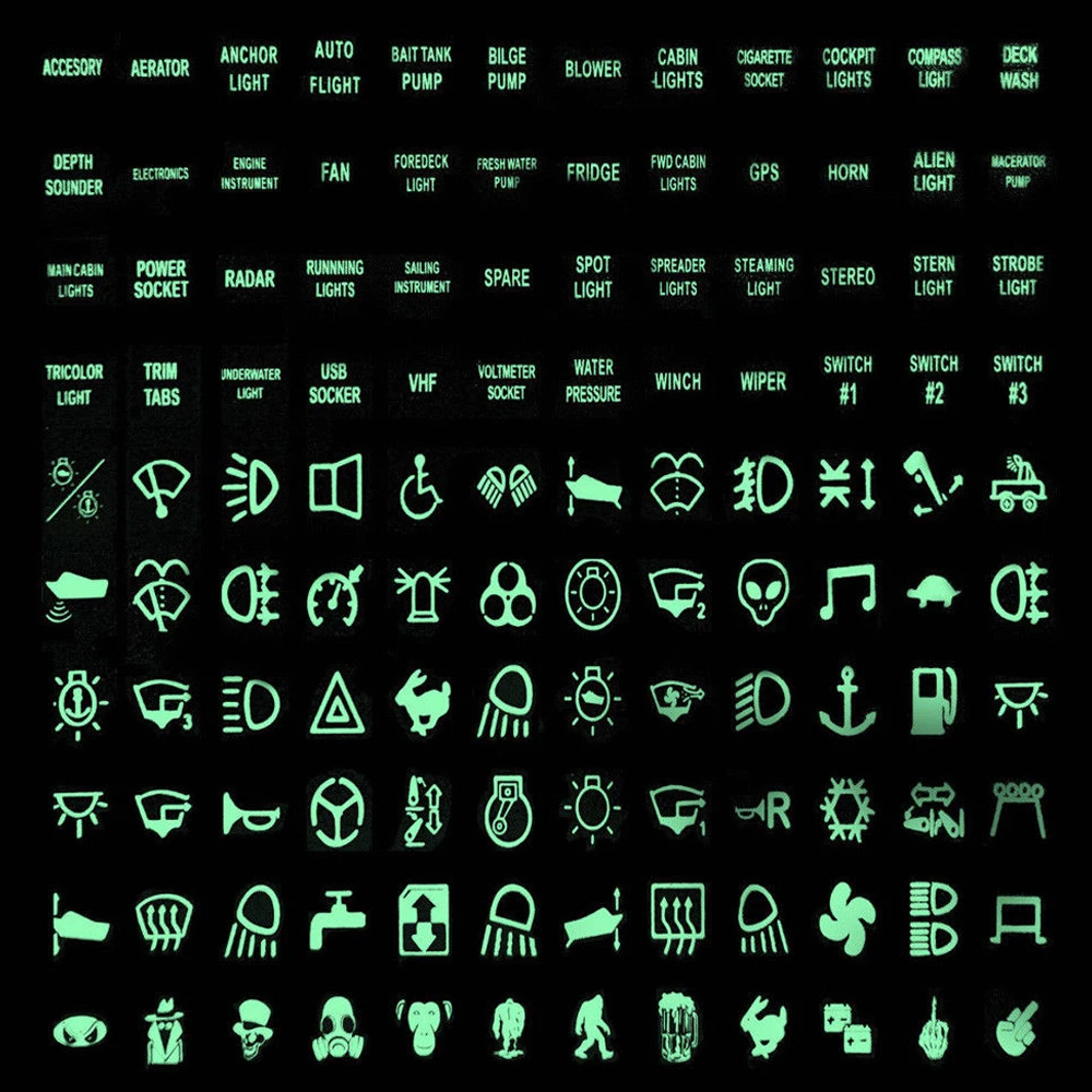 Rocker Switch Label Decal Circuit Panel Sticker Night Glow Cars Auto Vehicle Marine Boat Truck Interior Accessories Universal
Rocker Switch Label Decal Circuit Panel Sticker Night Glow Cars Auto Vehicle Marine Boat Truck Interior Accessories Universal