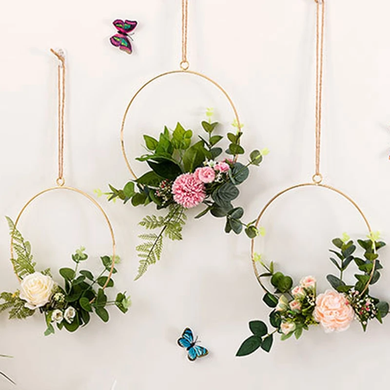 Creative Metal Round Ring Wreath Accessories Wedding Bride Baby Shower Floral Garland Hoop for Wedding Decoration Supplies 10pcs
Creative Metal Round Ring Wreath Accessories Wedding Bride Baby Shower Floral Garland Hoop for Wedding Decoration Supplies 10pcs