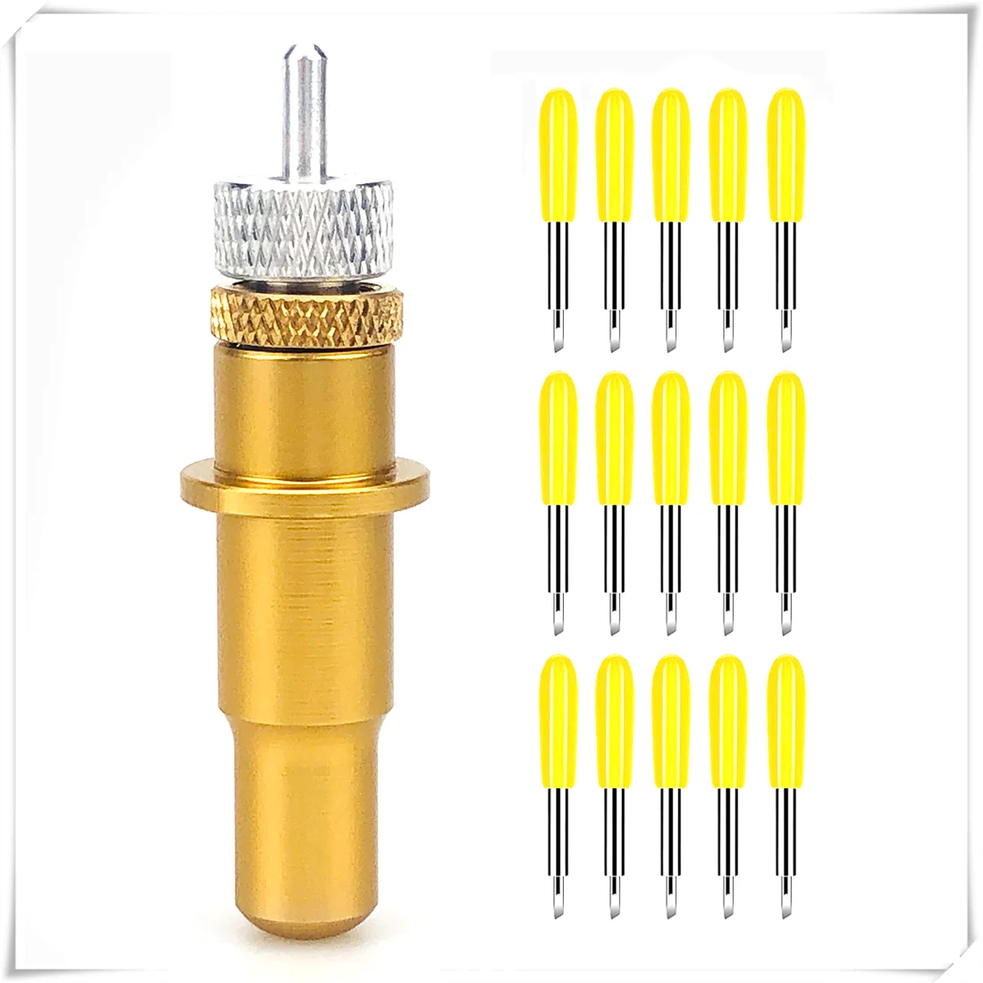 15pcs 30 Degree Tungsten Steel Plotter Blade Cutting Vinyl Cutter for Gcc Jaguar + 1pc Blade Holder Housing Carving Machine
15pcs 30 Degree Tungsten Steel Plotter Blade Cutting Vinyl Cutter for Gcc Jaguar + 1pc Blade Holder Housing Carving Machine