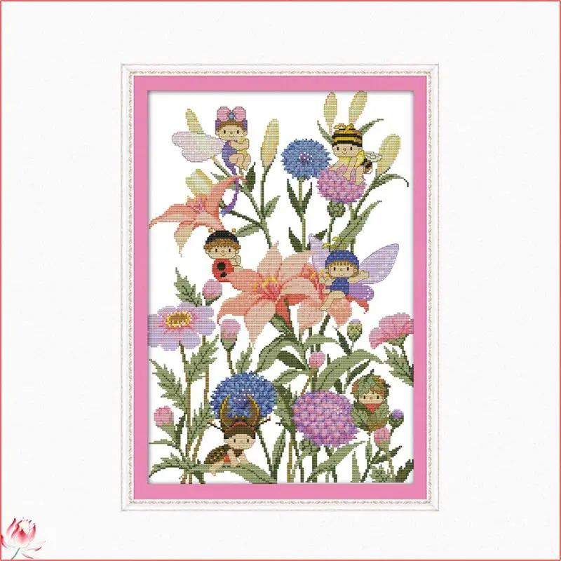 Bee Elves Cross Stitch Kit Embroidery Needlework Decoration Counted 11CT 14CT Printed Stamped Crafts Canvas Thread Gift Sets
Bee Elves Cross Stitch Kit Embroidery Needlework Decoration Counted 11CT 14CT Printed Stamped Crafts Canvas Thread Gift Sets