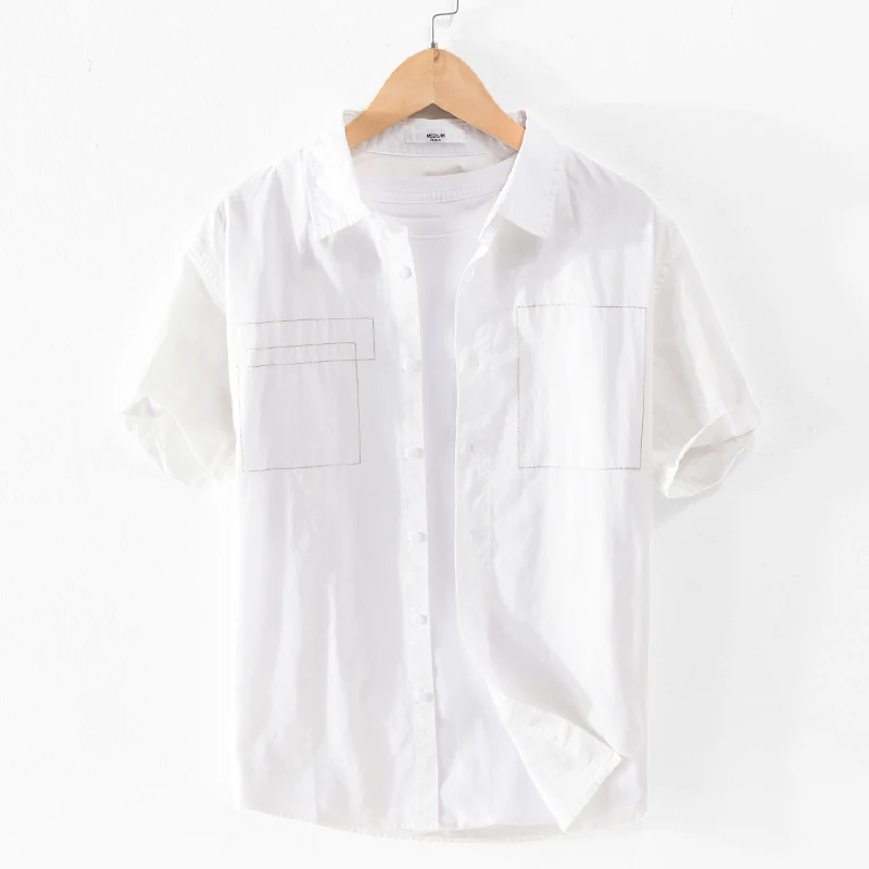 Designer new arrival short-sleeved pure cotton white shirt men casual brand shirts for men camisa chemise tops mens clothing
Designer new arrival short-sleeved pure cotton white shirt men casual brand shirts for men camisa chemise tops mens clothing