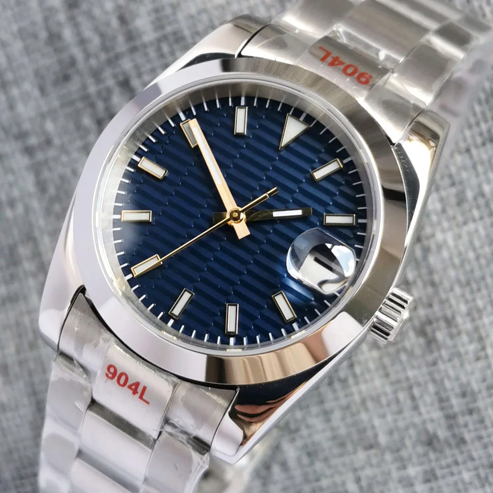 36mm/39mm Automatic Luminous Men's Watch Blue Dial Sapphire Glass NH35A Movement Polished Bezel Bracelet
36mm/39mm Automatic Luminous Men's Watch Blue Dial Sapphire Glass NH35A Movement Polished Bezel Bracelet
