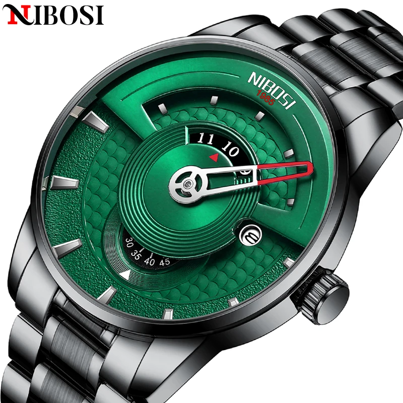 Reloj HombreNIBOSI NEW Men Military Sport Wrist Watch Green Quartz Stainless Steel Waterproof Display Male Clock Watches For Men
Reloj HombreNIBOSI NEW Men Military Sport Wrist Watch Green Quartz Stainless Steel Waterproof Display Male Clock Watches For Men