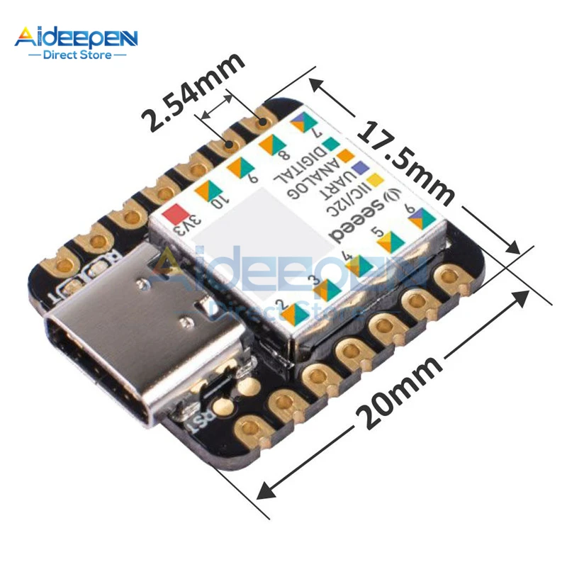 Тип-C Seeeduino XIAO микроконтроллер SAMD21 Cortex M0 + Nano 48 МГц SPI I2C интерфейс для Arduino инструмент разработки системы IDE/IOT
Тип-C Seeeduino XIAO микроконтроллер SAMD21 Cortex M0 + Nano 48 МГц SPI I2C интерфейс для Arduino инструмент разработки системы IDE/IOT